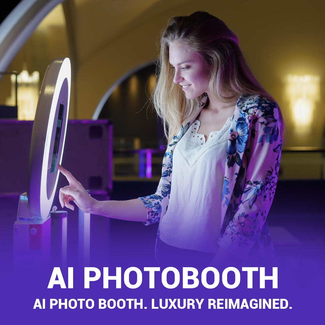 AI photo booth at a corporate event